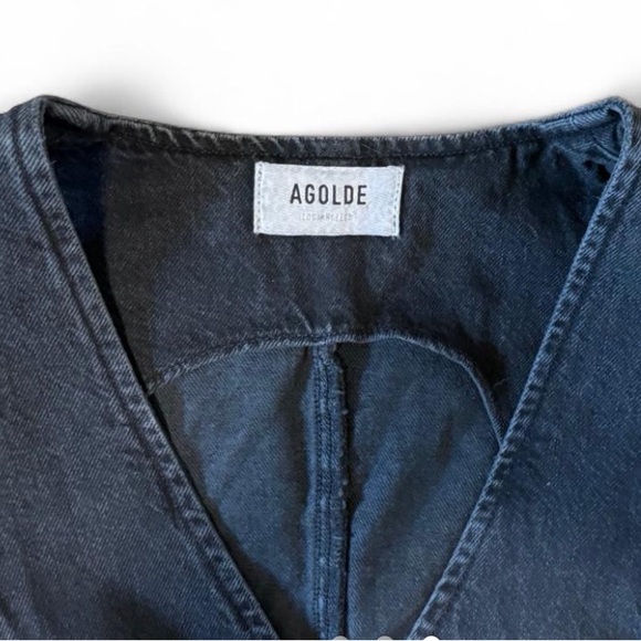 Agolde Dark Wash Denim Vest - Picture 2 of 2